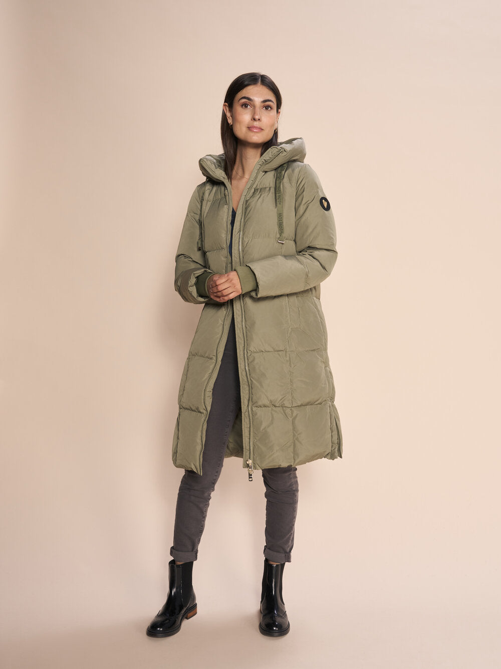 Nova Square dunfrakke - lys grøn